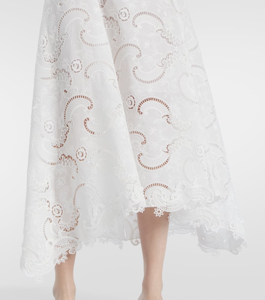 Guipure lace midi dress