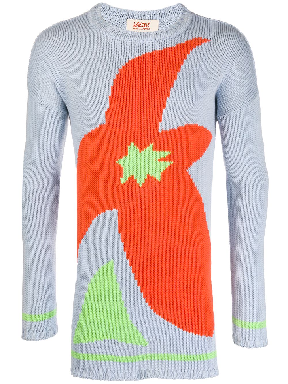 1994/95's Le Peintures L'Espace L'Art intarsia jumper - Blue