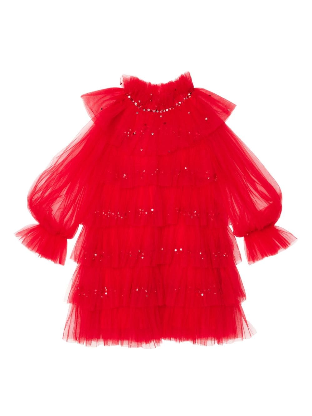 Luminous tulle dress - Red