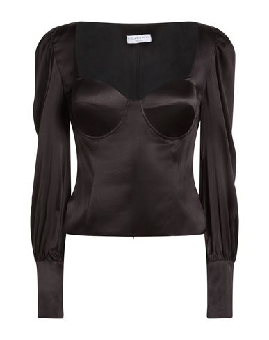 Woman Top Black Size XL Silk, Elastane