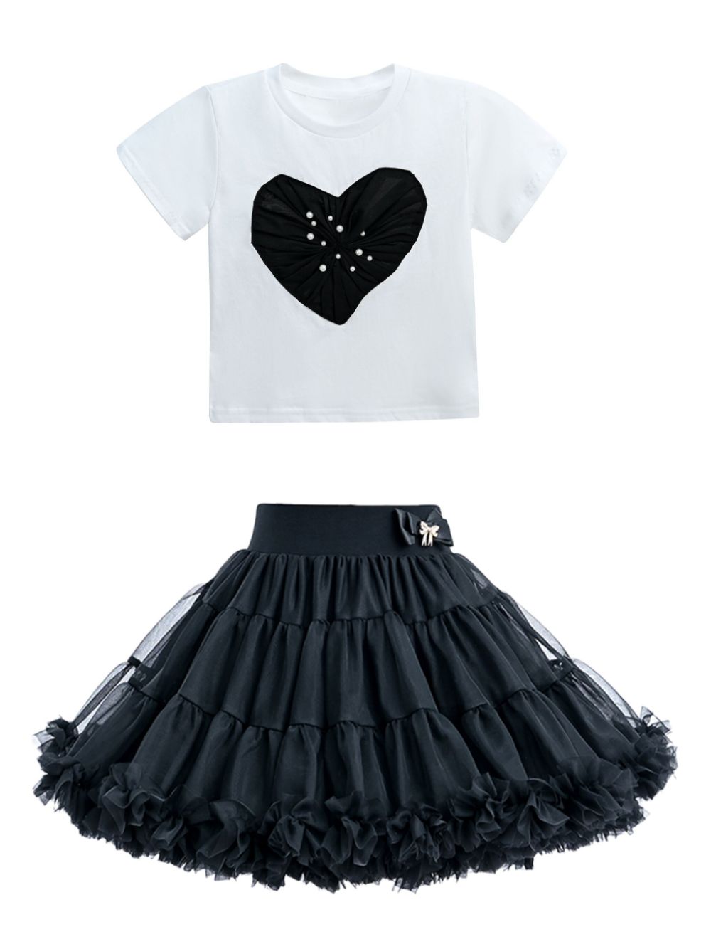 Willow Heart skirt set - Black