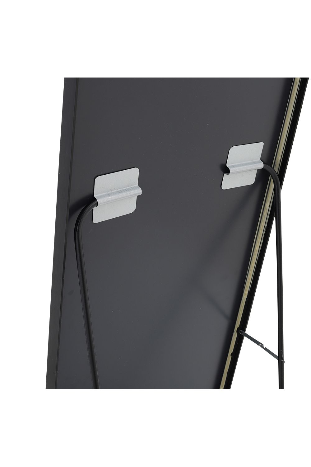 Living And Home 40X150Cm Black Arched Metal Full Length Mirror With Floor Stand & Wall Mount