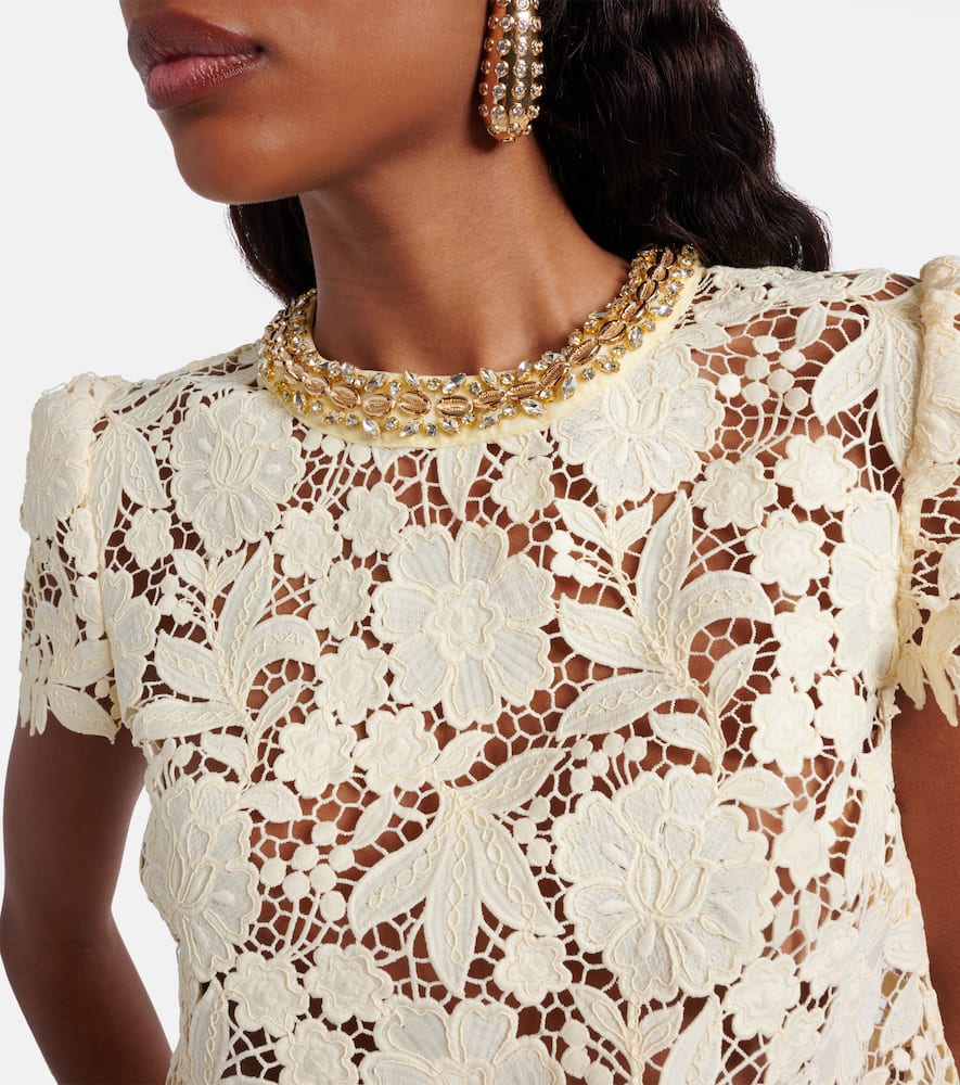 Embellished lace top