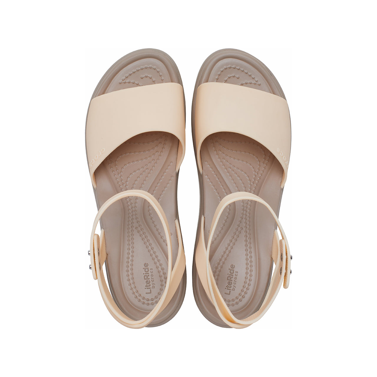 (WMNS) Brooklyn Ankle Strap Wedge Sandals 'Cream White Brown'