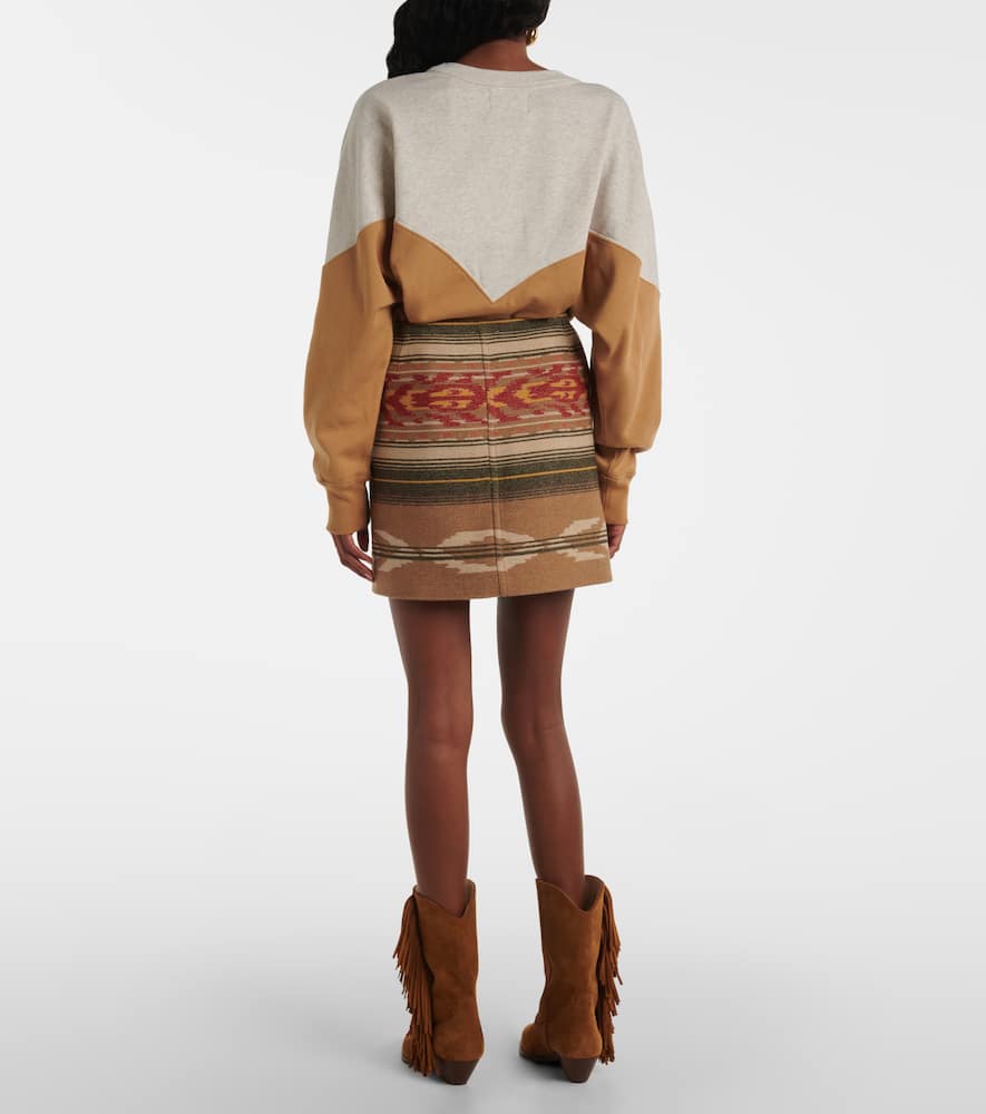 Adelaide fringed wool-blend miniskirt