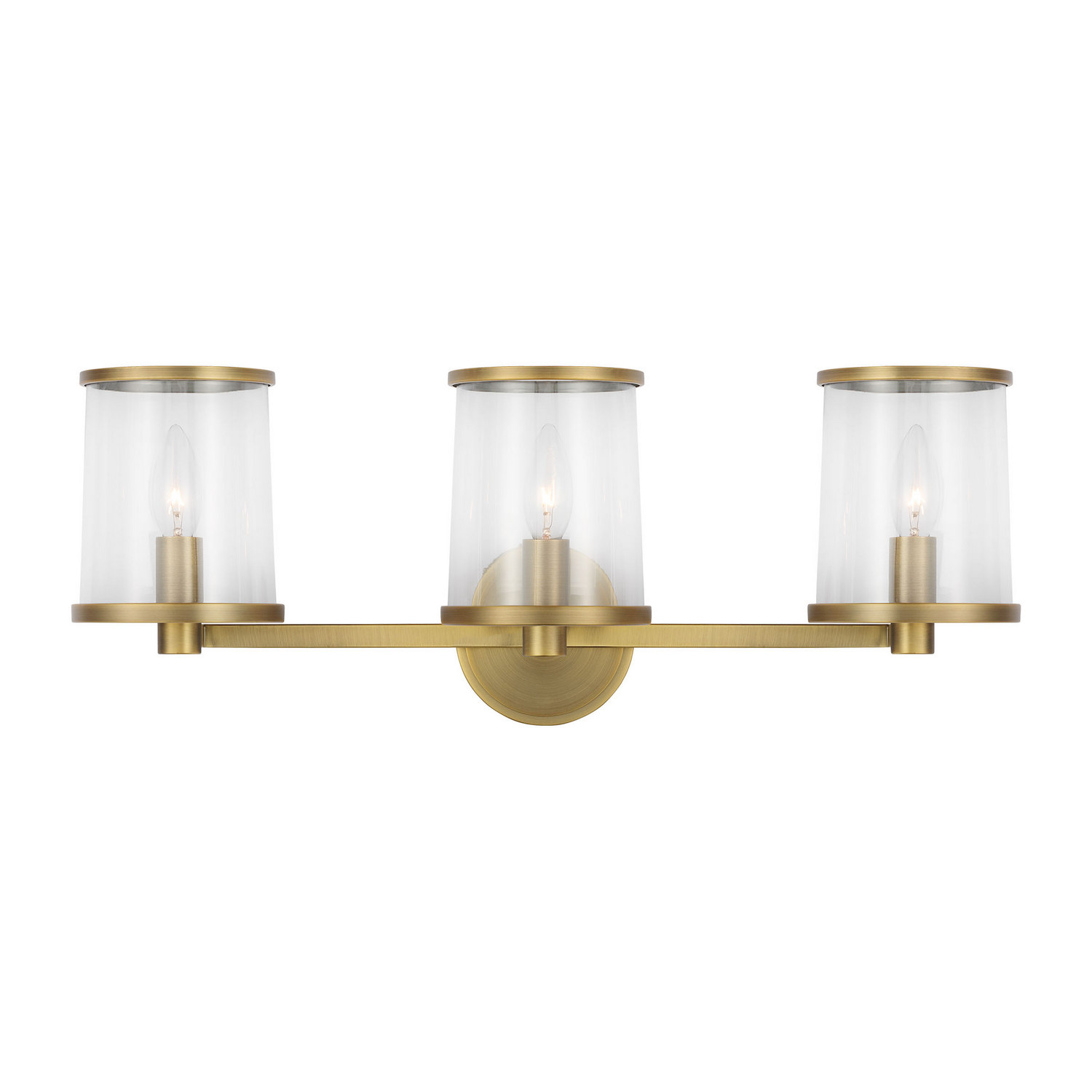 Time Worn Brass Bathroom Vanity Light from the Reynolds Collection