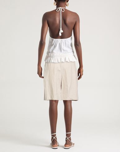 Samsøe Φ Samsøe Woman Shorts & Bermuda Shorts Beige Size S Linen, Polyester, EcoVero viscose, Elastane
