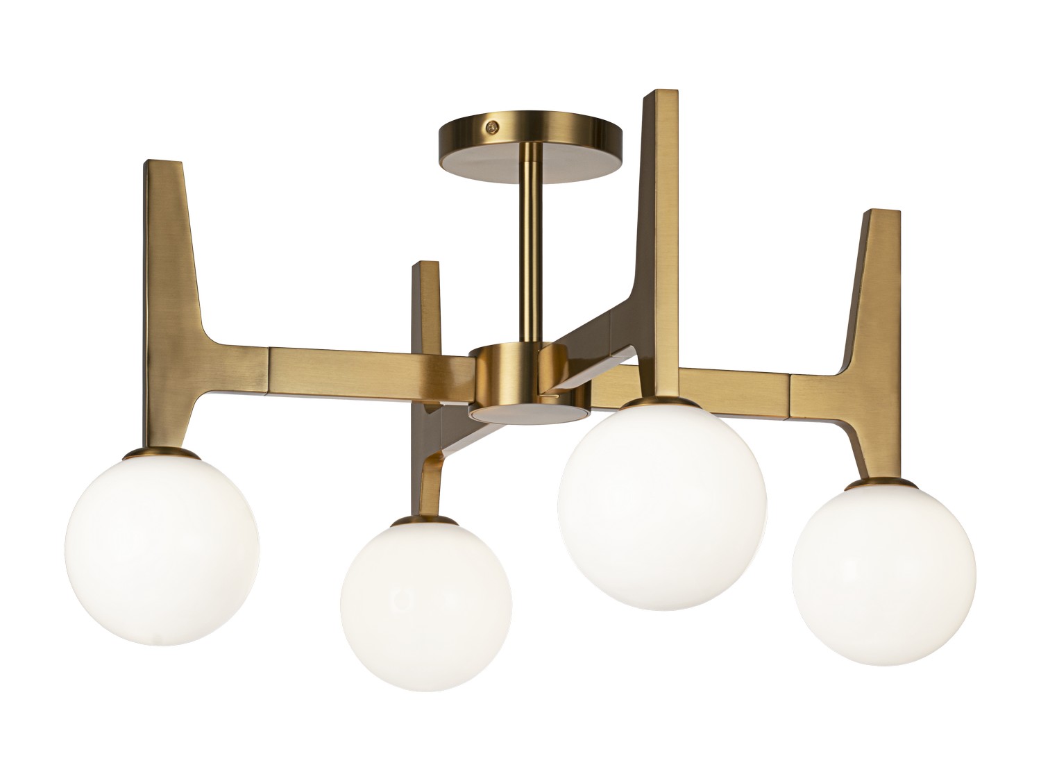 Aged Gold Brass LED Ceiling Mount from the Scriben Collection