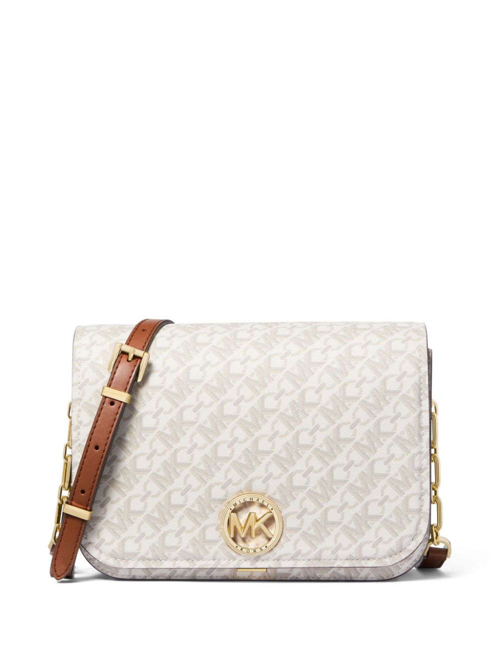Delancey logo-plaque crossbody bag - White