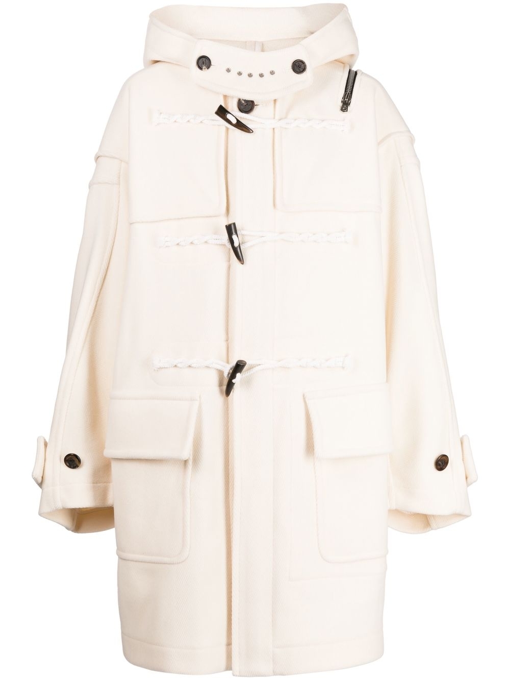 Wool duffle coat - White