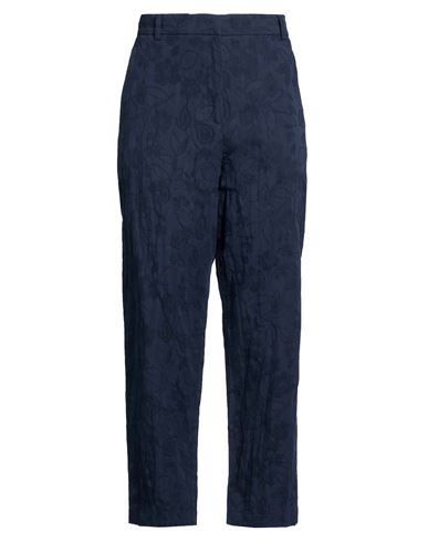 Woman Pants Midnight blue Size 8 Cotton, Linen