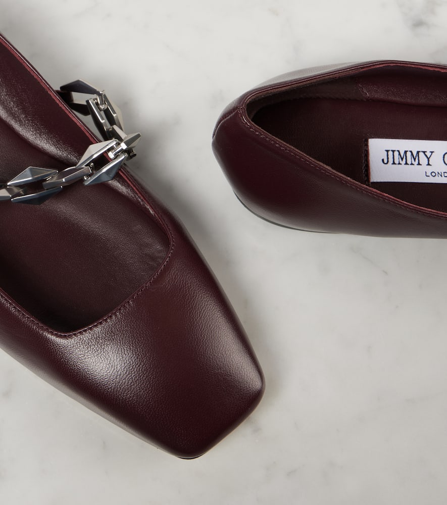 Diamond Tilda leather ballet flats