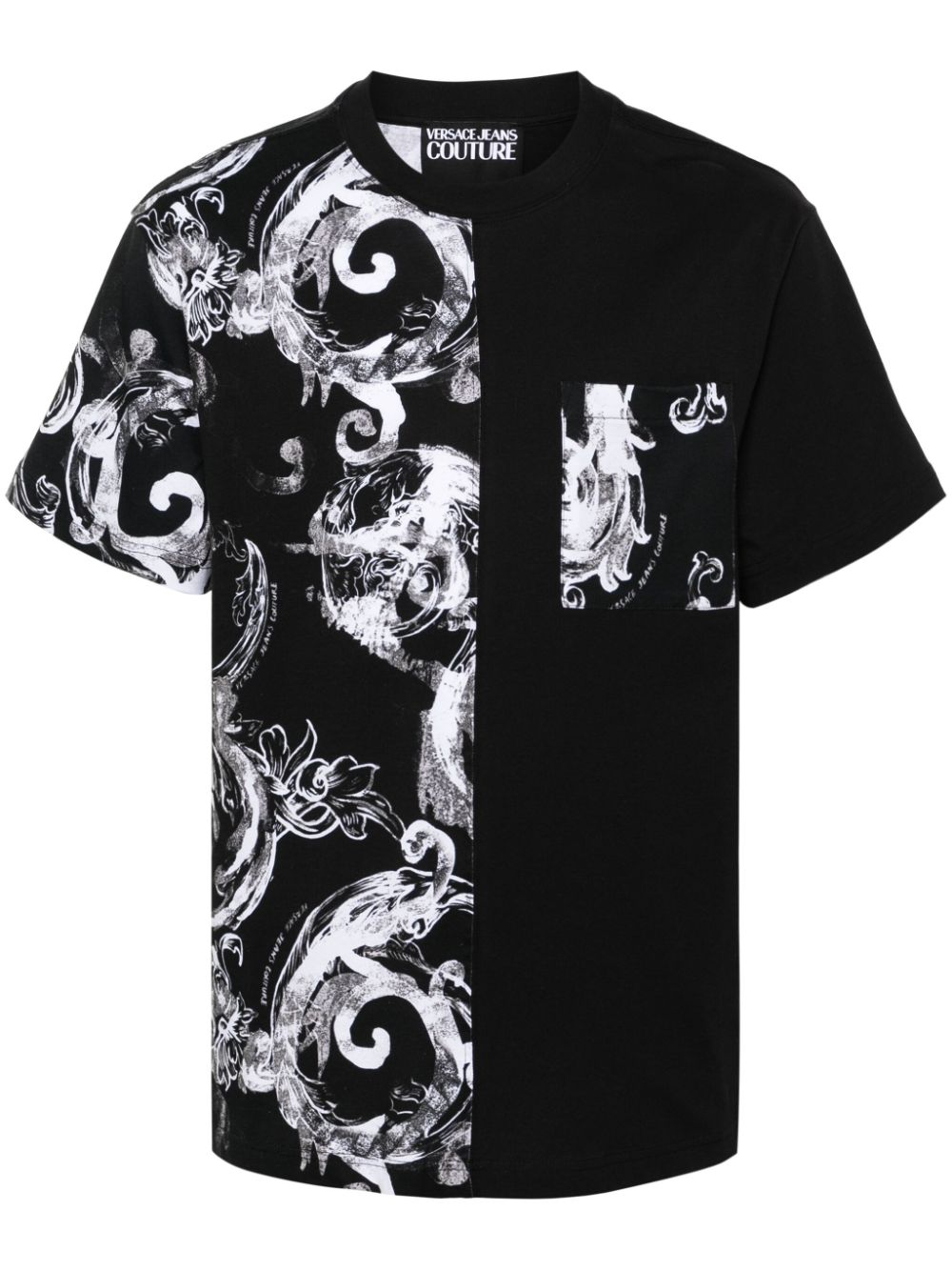 Baroccoflage-print cotton T-shirt - White