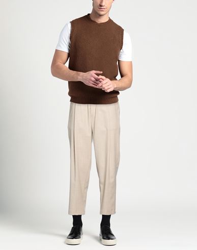 Man Pants Beige Size XXL Virgin Wool, Elastane