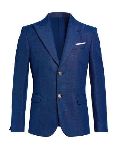 Man Blazer Bright blue Size 36 Polyester, Viscose, Elastane