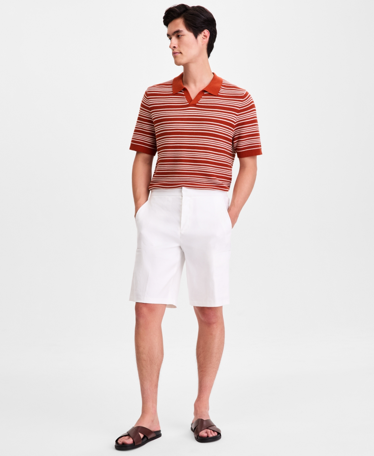Men's Utility Shorts, Macy's Exclusive - Washed White