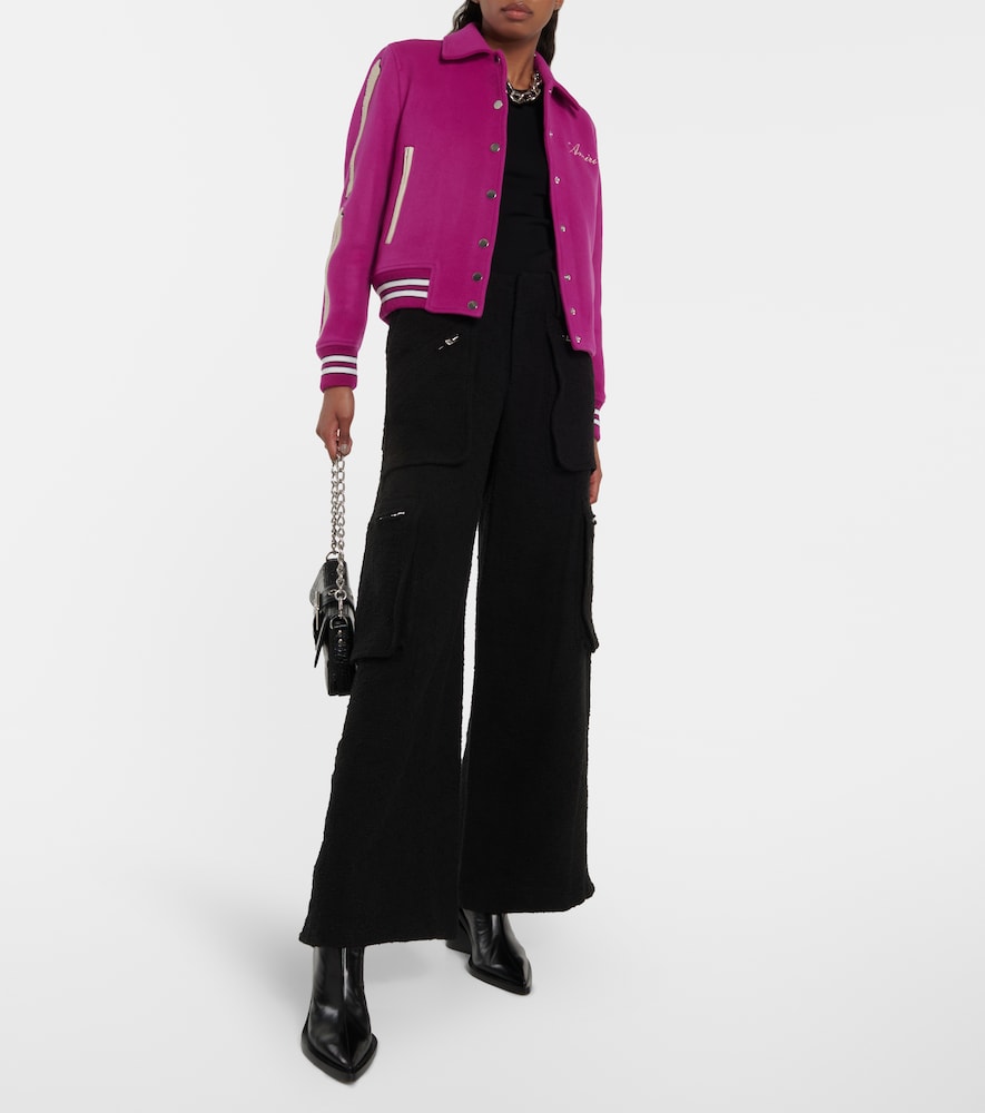 High-rise wide-leg cargo pants