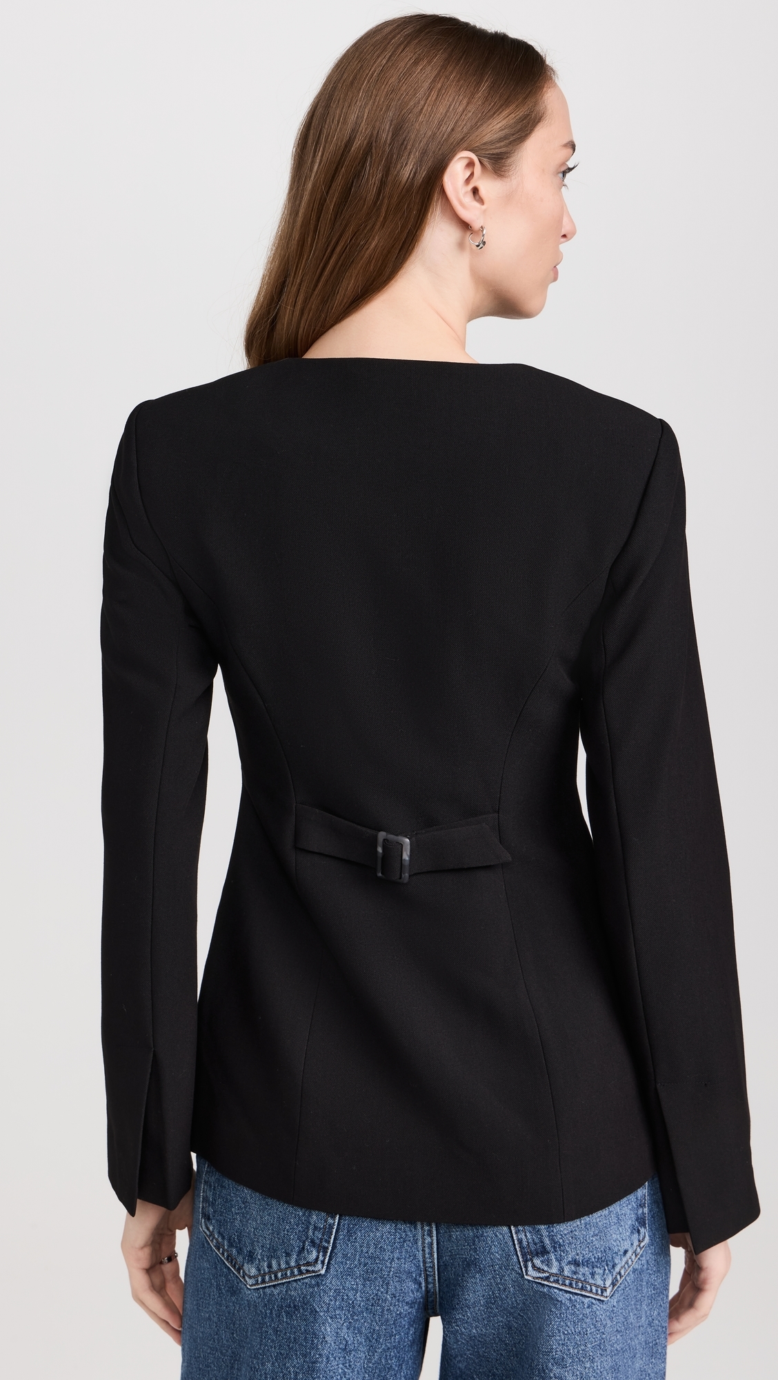 Daphne Long Waisted Blazer Black