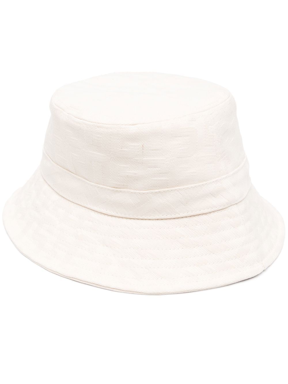 Monogram-jacquard drawcord bucket hat - Neutrals