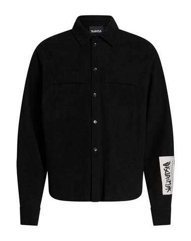 Man Shirt Black Size S Polyester