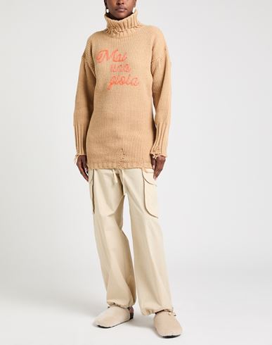 Woman Turtleneck Sand Size S Acrylic, Polyester