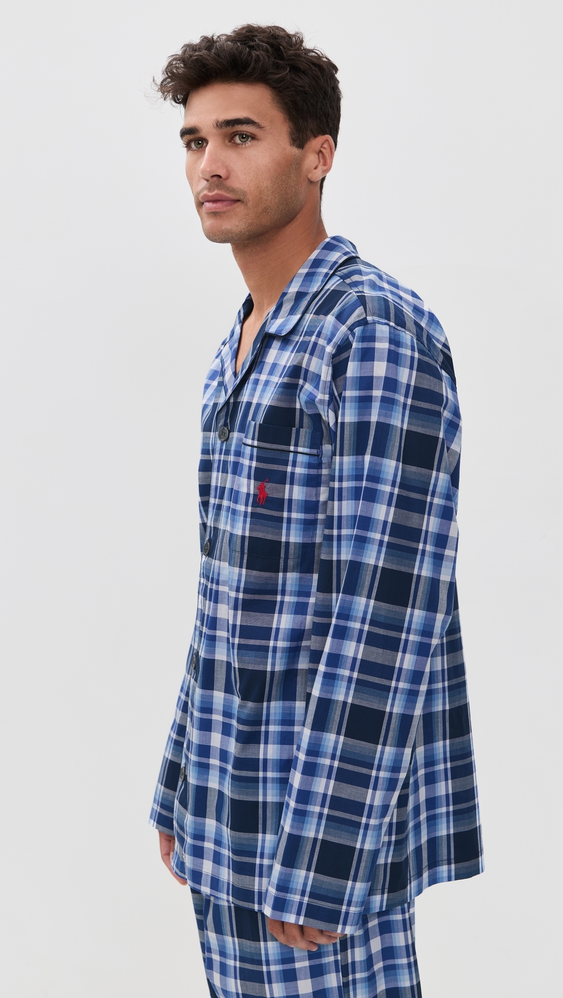 Plaid Long Sleeve Pajama Shirt Monroe Plaid