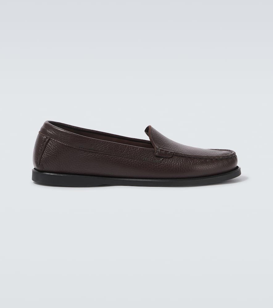 City leather loafers