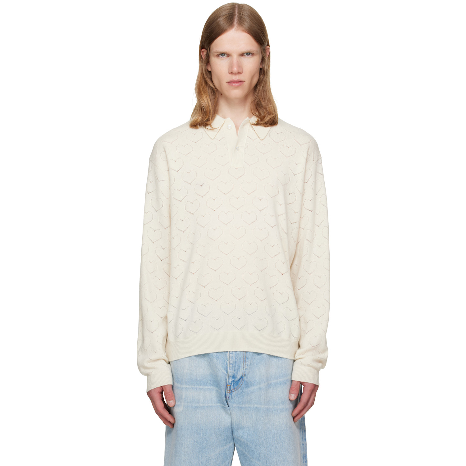 Off-White Eyelet Polo
