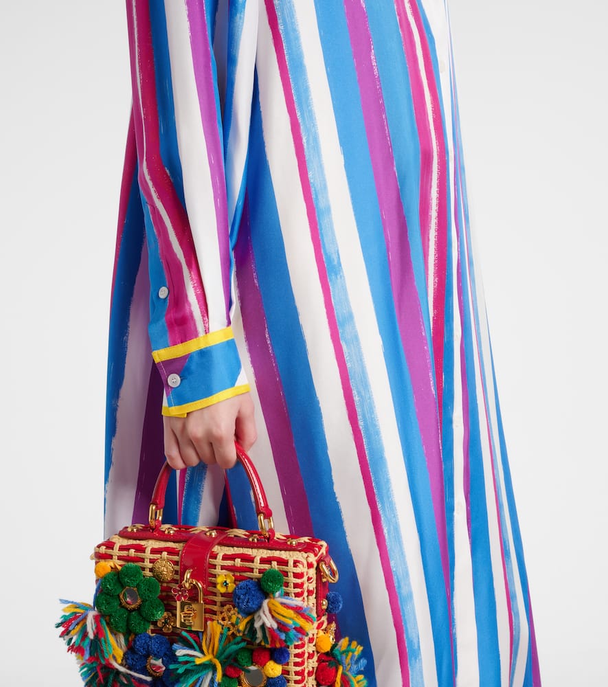 Striped silk kaftan