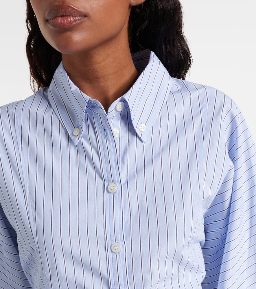 Striped cotton shirt dress