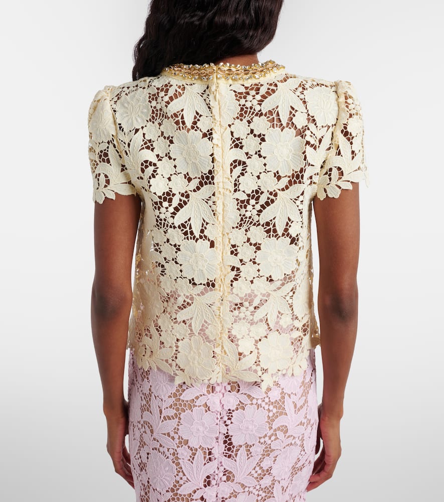 Embellished lace top