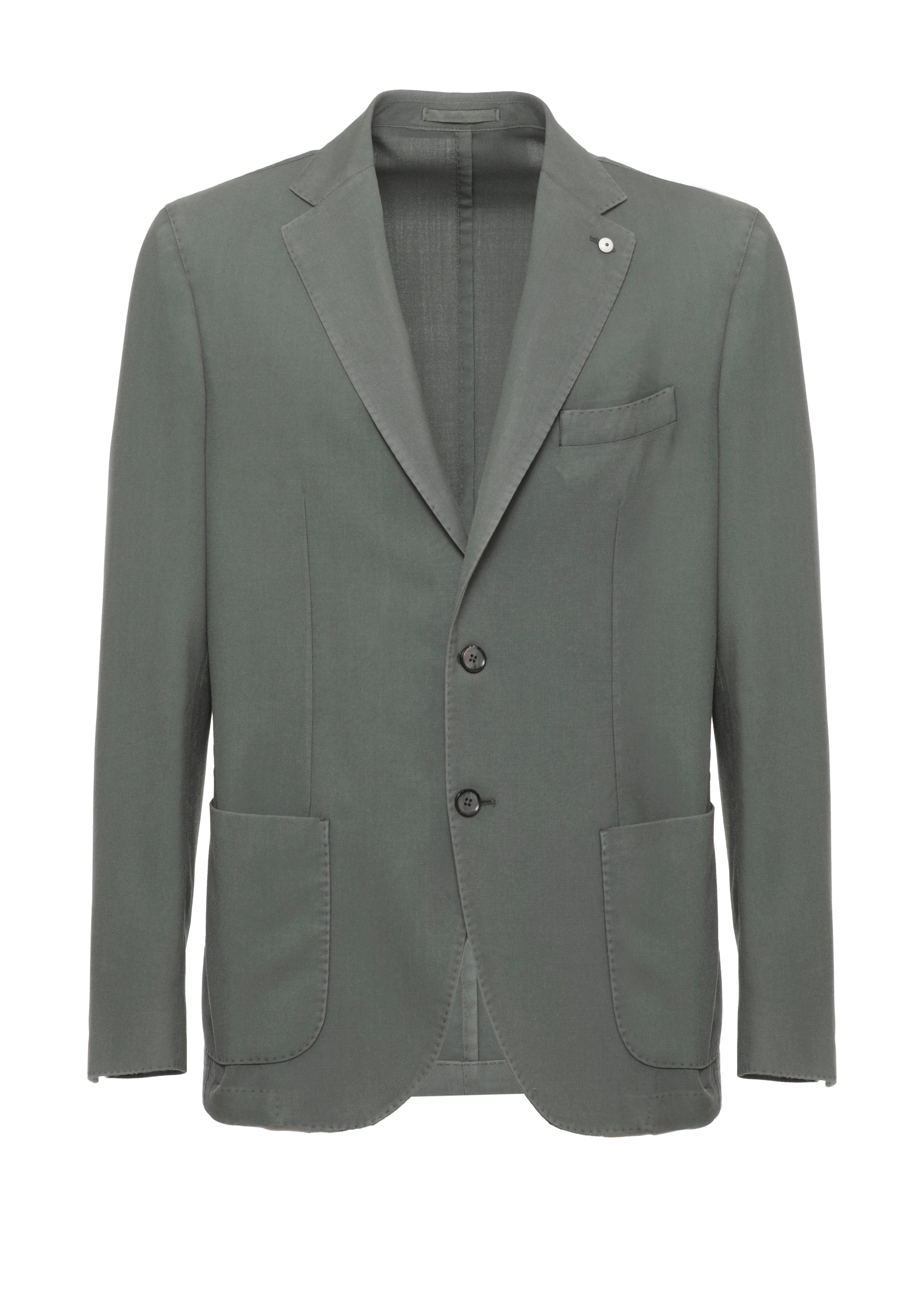 Green Classic Lapel Wool Blazer