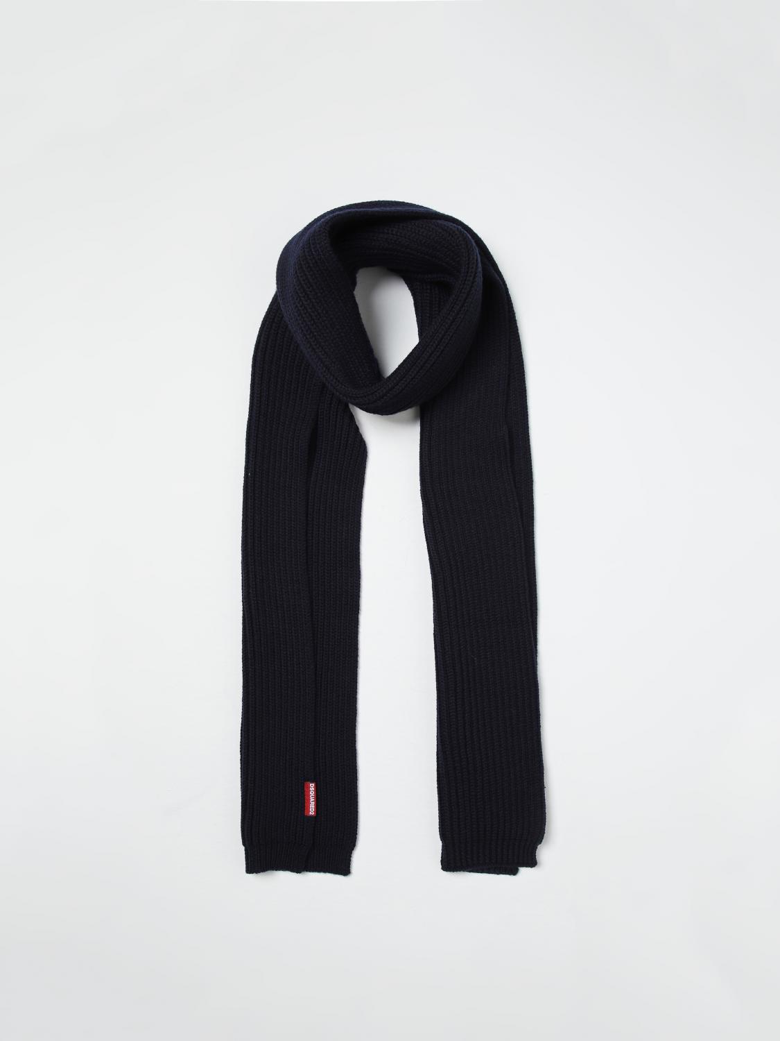 Knitted wool scarf-beanie set - Black