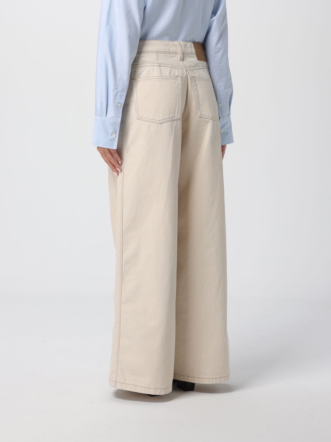 Jeans Woman color Beige