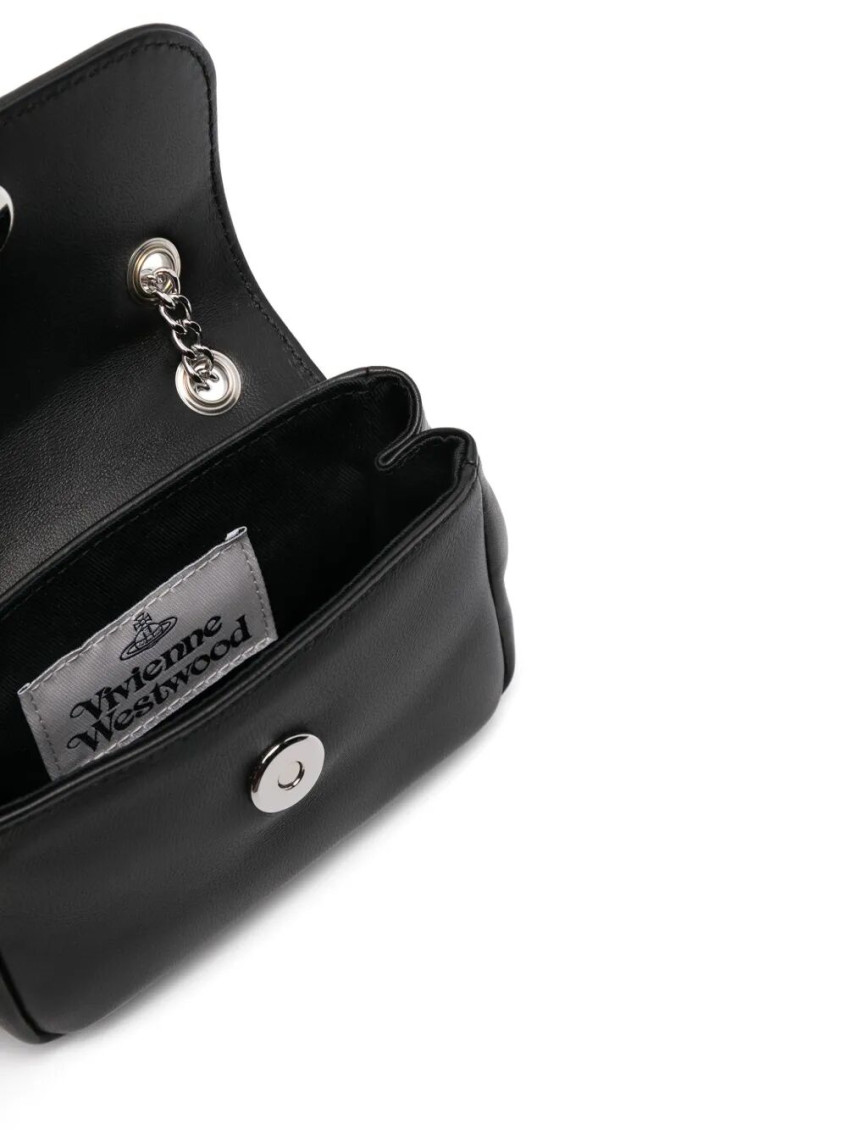 Black small Orb-plaque Crossbody bag