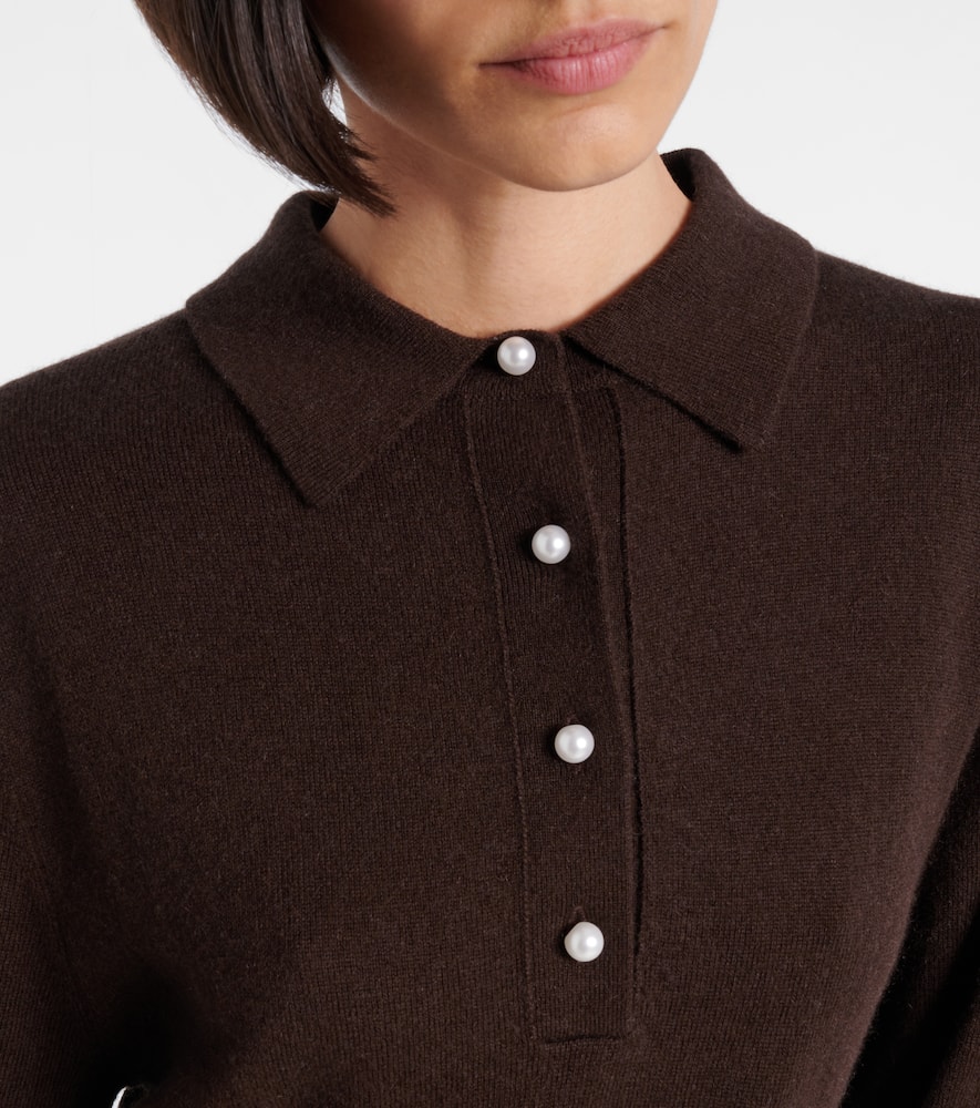 Knitted wool and cashmere polo dress