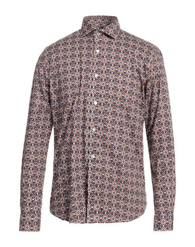 Man Shirt Midnight blue Size L Cotton, Elastane