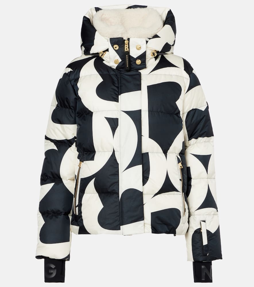 Maja printed down ski jacket