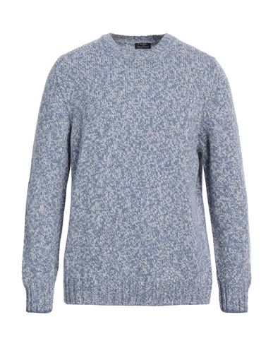 Barba Napoli Man Sweater Sky blue Size 44 Virgin Wool