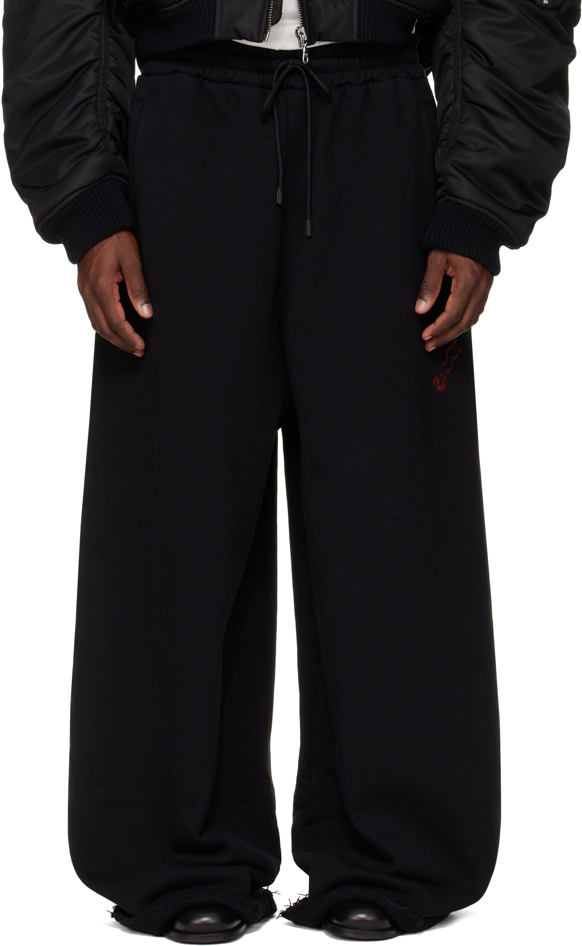 SSENSE Exclusive Black Raw-Cut Bontan Lounge Pants