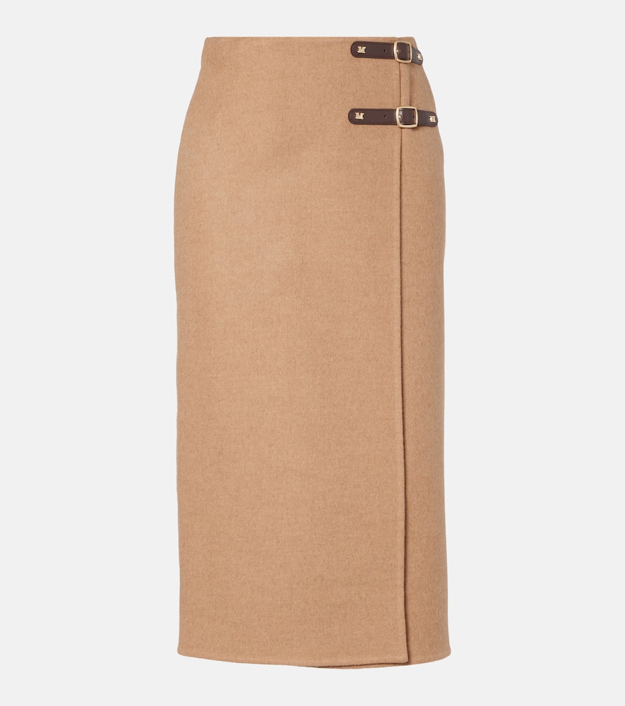 Curzio wool wrap skirt
