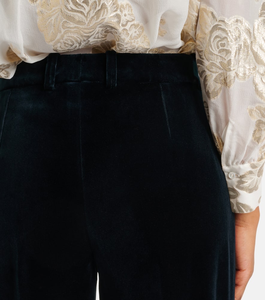 Chloé Cotton velvet flared pants