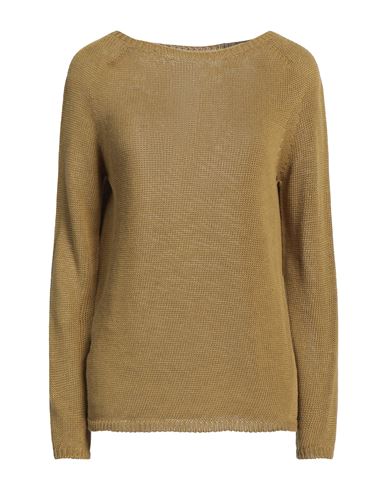 's Max Mara Woman Sweater Military green Size M Linen