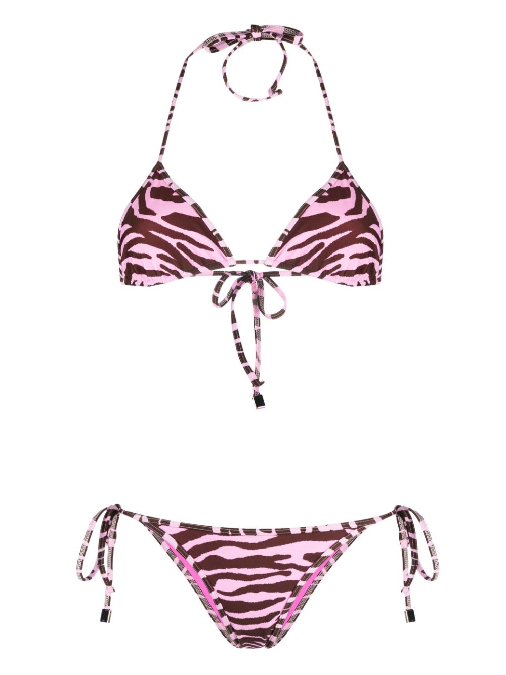 Zebra-print bikini - Brown