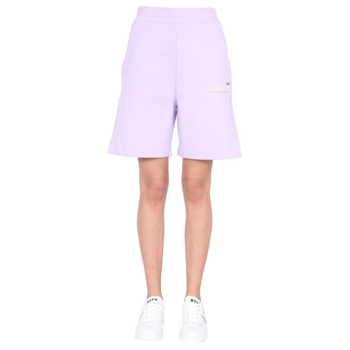 Logo patch track shorts