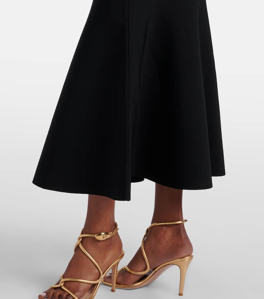 Knitted midi skirt
