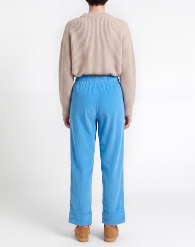 Woman Pants Azure Size M Cotton