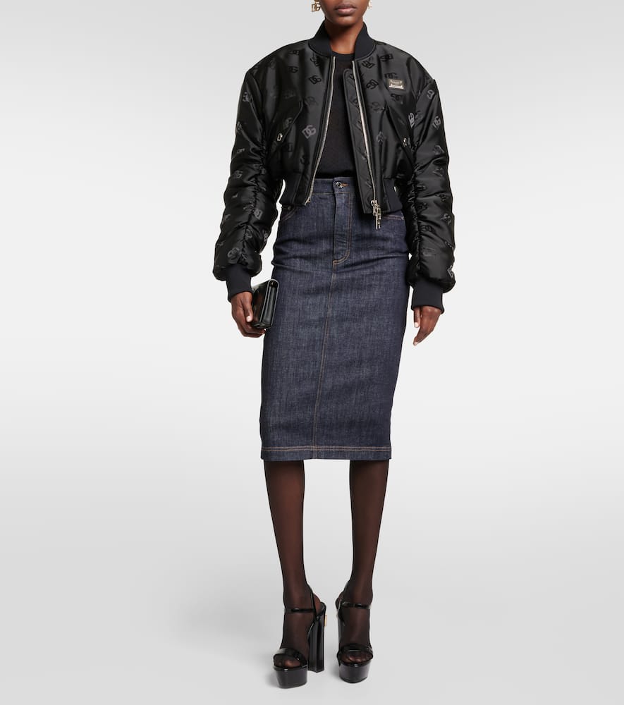 Logo lace-stitched jacquard sweater