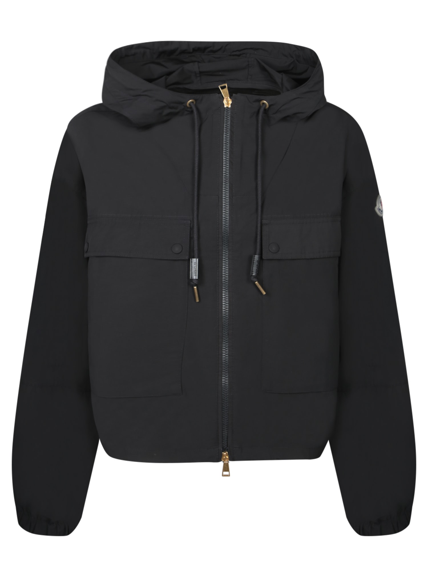 Sauvan Short Parka Jacket In Black
