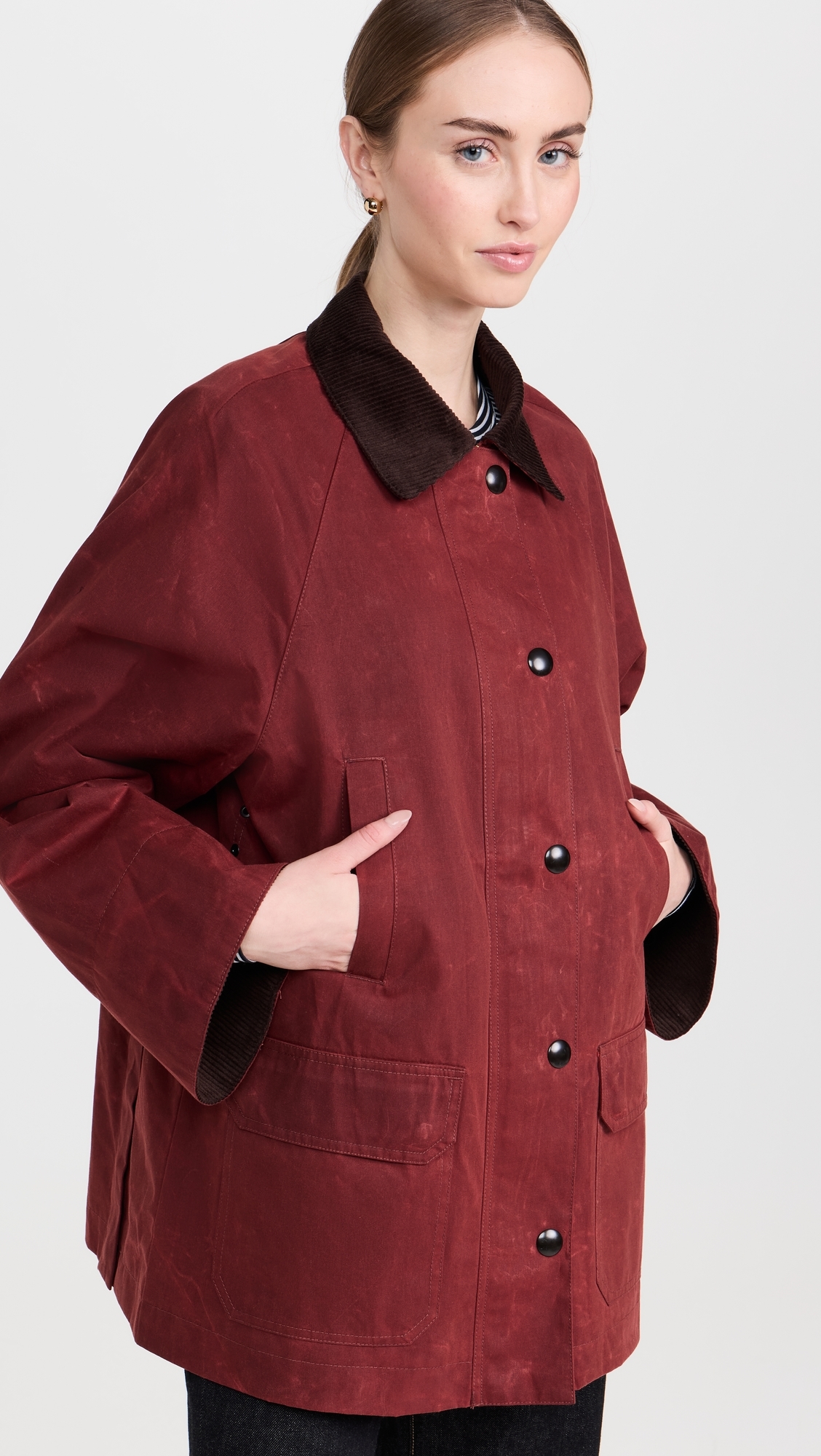 Madison Wax Barn Jacket Red
